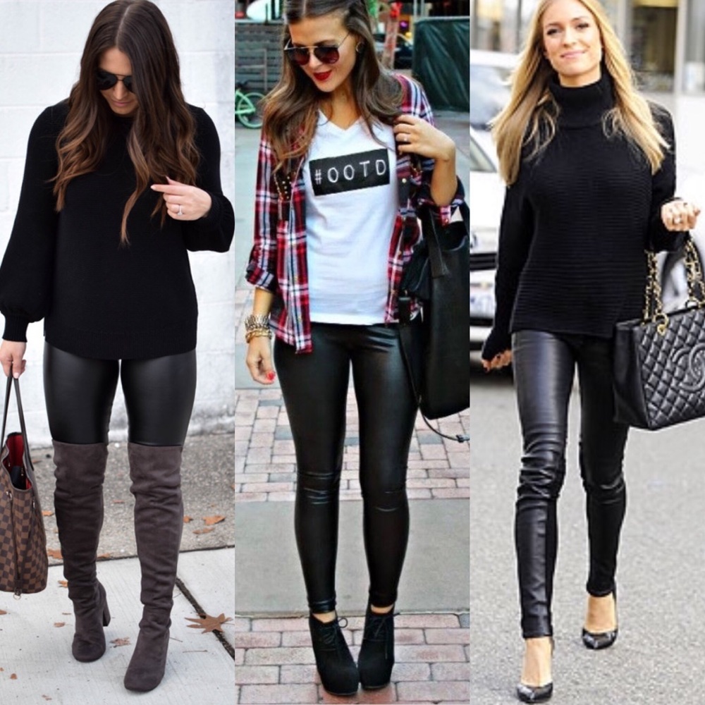 🔥Vegan Leather Leggings🔥 - Picture 3 of 8